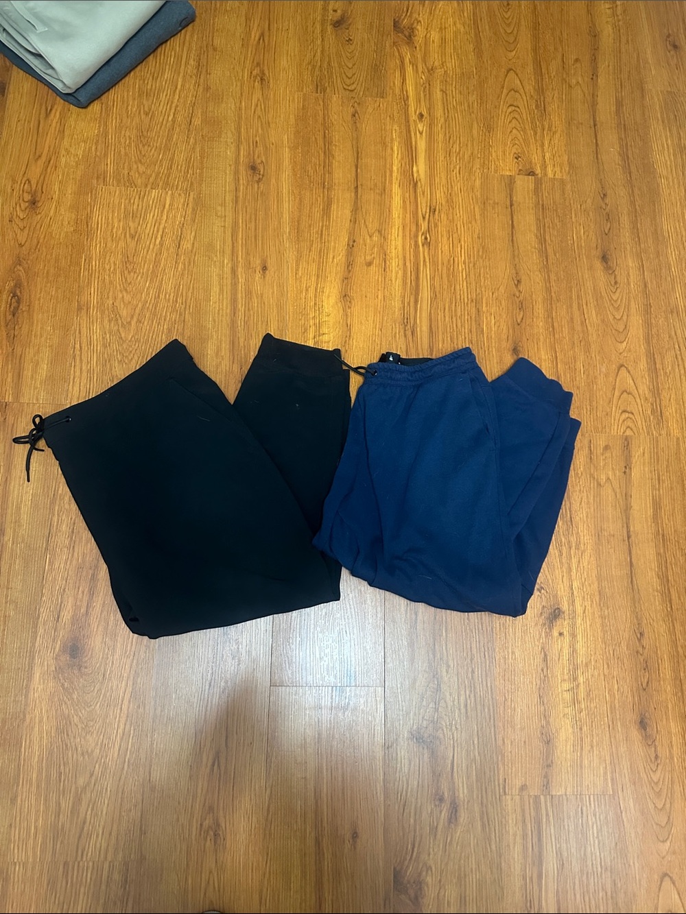 Mens Black and Navy Jogger Sweatpants Set